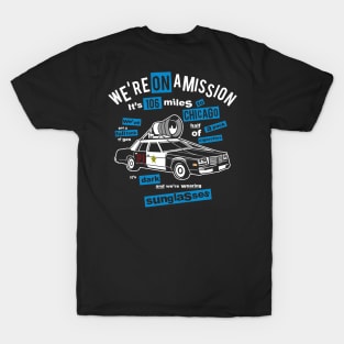 Blues Brothers On A Mission, Bluesmobile, Inspired By The 1980 Movie T-Shirt